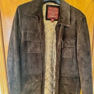 Authentic Seattle Suede Jacket by Eddie Bauer, Mens Size - Large, Color- Brown